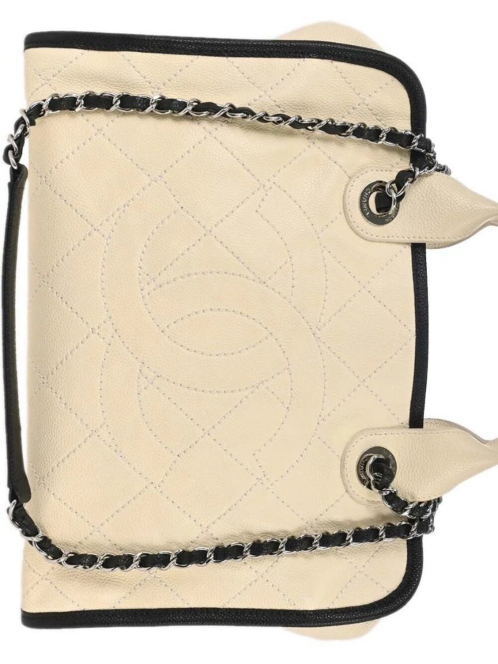 Chanel Off-white Calfskin Deauville